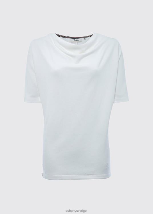 kvinnor fermoyle topp med halsringning DPXF2646 Kläder vit Dubarry