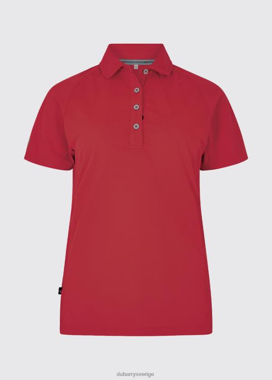 kvinnor riviera teknisk polo DPXF2162 Kläder röd Dubarry