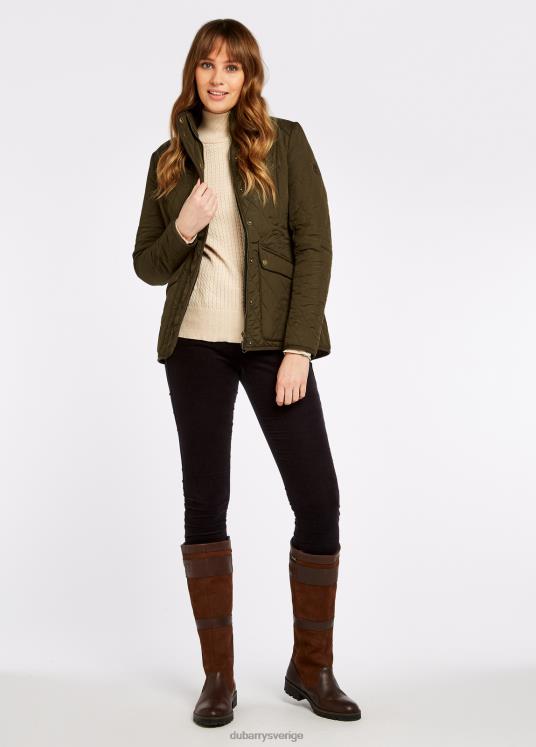 kvinnor bettystown quiltad kappa DPXF2543 Kläder oliv Dubarry