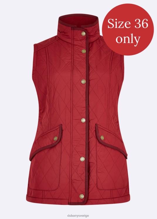 kvinnor clonmel quiltad gilet DPXF2710 Kläder rubin Dubarry