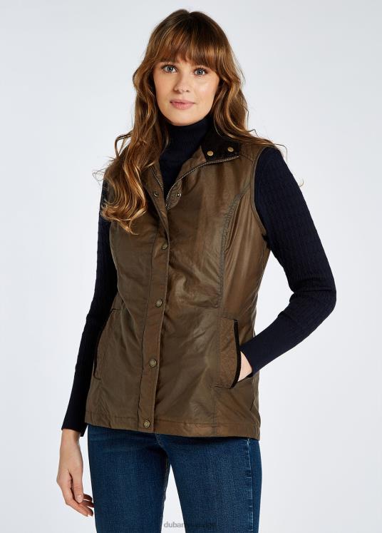kvinnor pakenham vax gilet DPXF2220 Kläder ingefära Dubarry