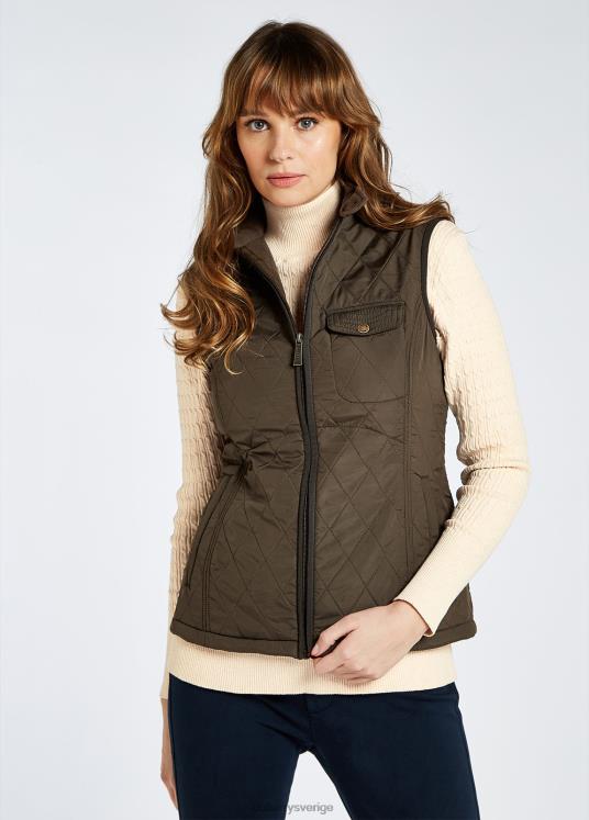 kvinnor rathdown quiltad gilet DPXF2254 Kläder oliv Dubarry