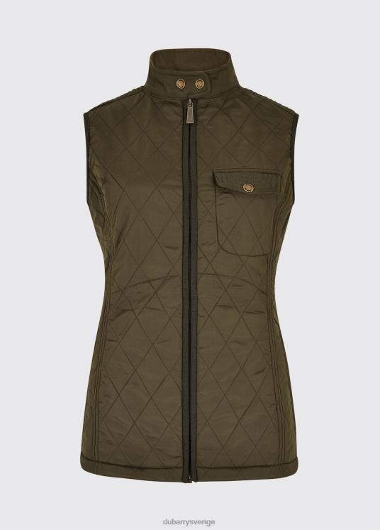 kvinnor rathdown quiltad gilet DPXF2254 Kläder oliv Dubarry