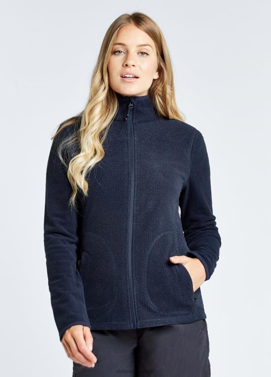 kvinnor sicilien fleece med full dragkedja DPXF2206 Kläder Marin Dubarry