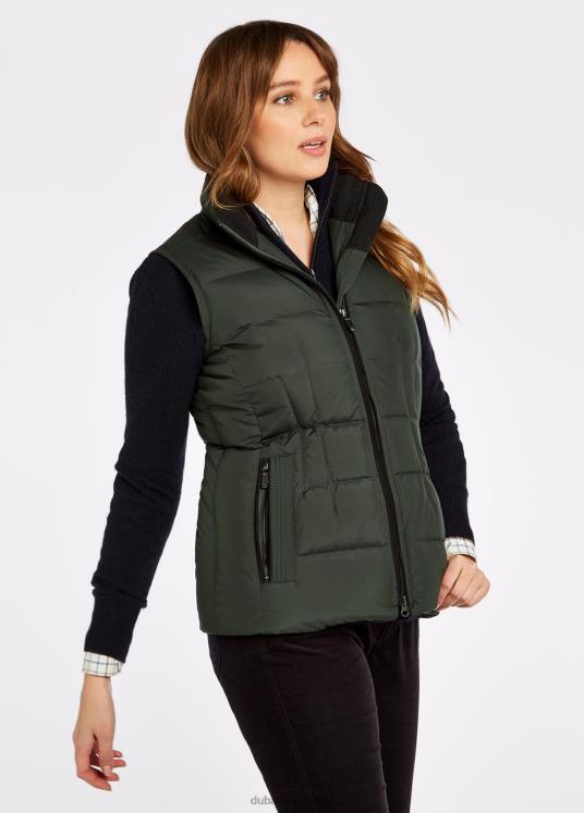 kvinnor spiddal quiltad gilet DPXF2244 Kläder gran Dubarry