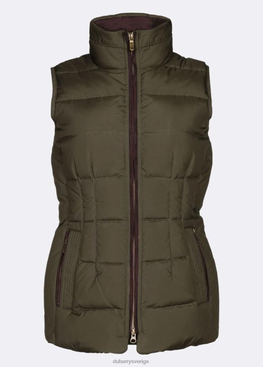 kvinnor spiddal quiltad gilet DPXF2285 Kläder oliv Dubarry