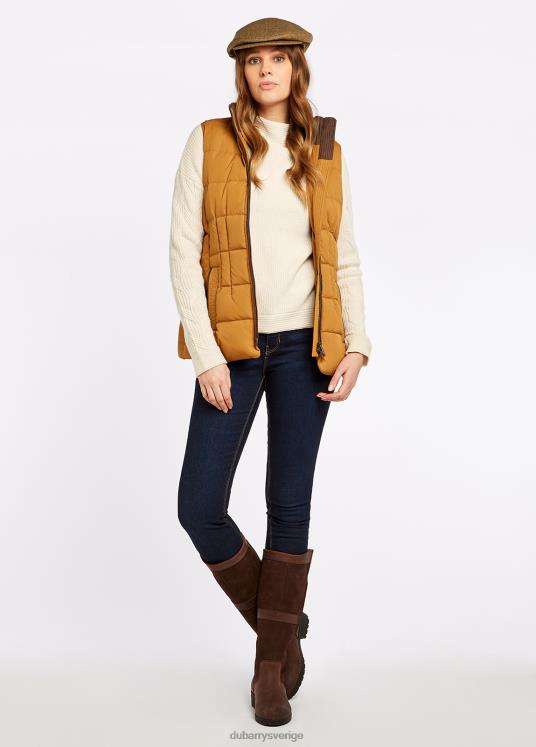 kvinnor spiddal quiltad gilet DPXF2488 Kläder bärnsten Dubarry