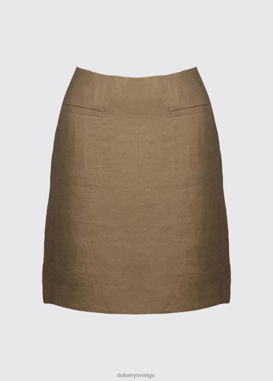 kvinnor solros linne dam kjol DPXF2541 Kläder salvia Dubarry