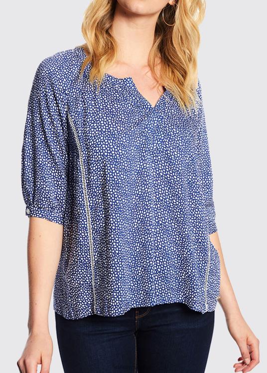 kvinnor dahlia skjorta DPXF2793 Kläder Kungsblått Dubarry