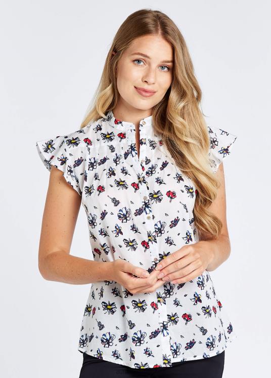 kvinnor vildare skjorta DPXF2779 Kläder vit multi Dubarry