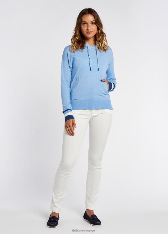 kvinnor burncourt pullover hoodie DPXF2160 Kläder ljus himmel Dubarry