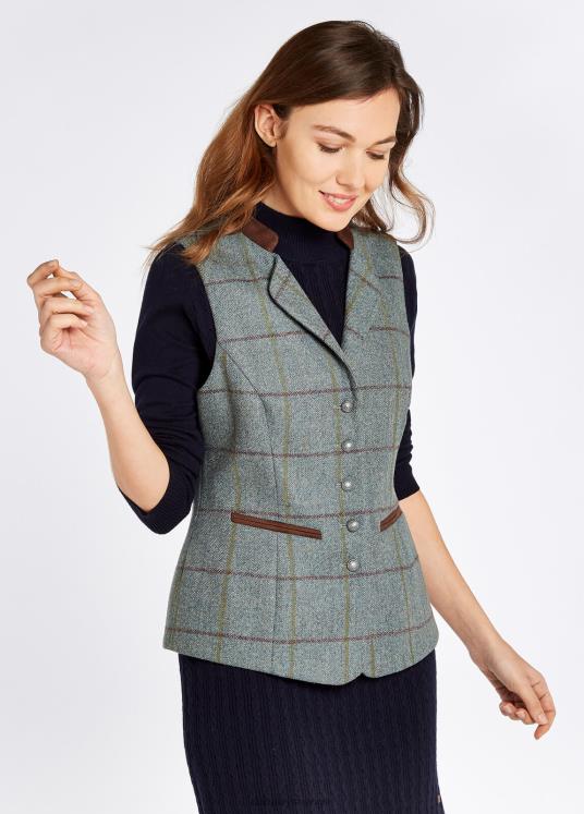 kvinnor spindelväst i tweed DPXF2564 Kläder ängssyra Dubarry