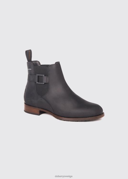 kvinnor stövel i monaghan lädersula DPXF2745 Skodon svart Dubarry