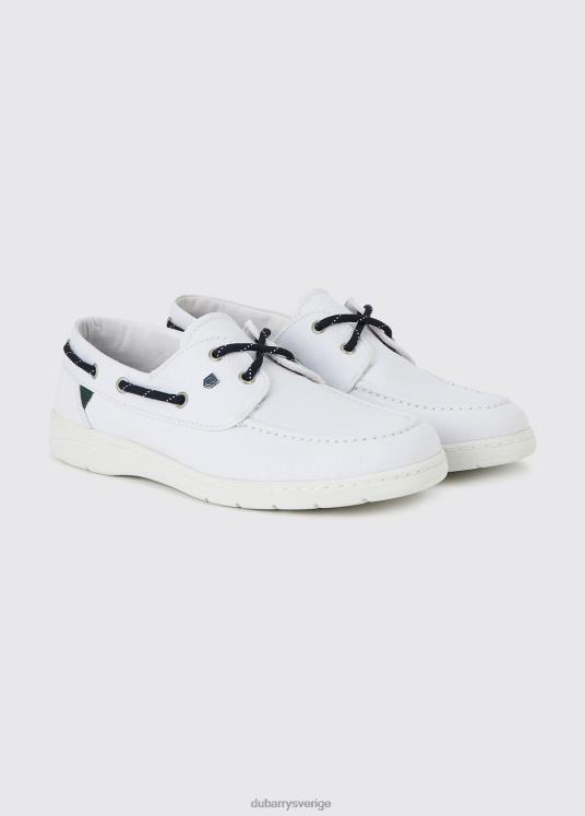 kvinnor biarritz canvas däcksko DPXF292 Skodon vit Dubarry