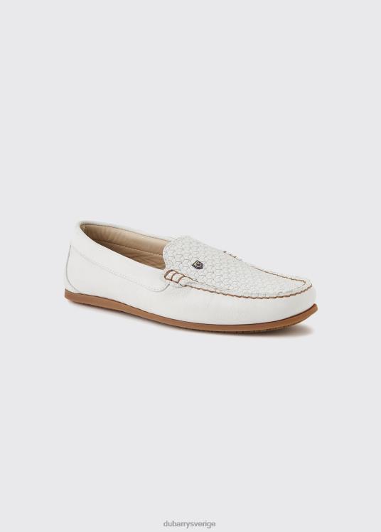 kvinnor cannes loafer DPXF281 Skodon segla vitt Dubarry