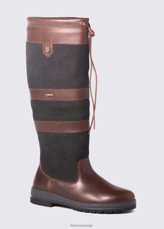 kvinnor galway countrystövel DPXF265 Skodon svart brun Dubarry