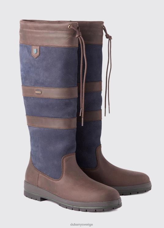 kvinnor galway extrafit countrystövel DPXF240 Skodon marin/brun Dubarry
