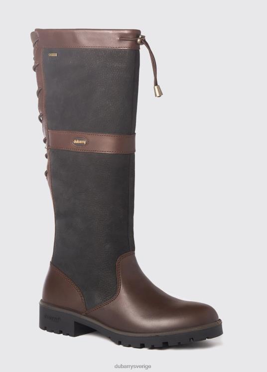 kvinnor glanmire countrystövel DPXF257 Skodon svart brun Dubarry