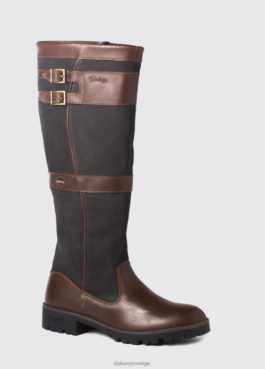 kvinnor longford countrystövel DPXF264 Skodon svart brun Dubarry