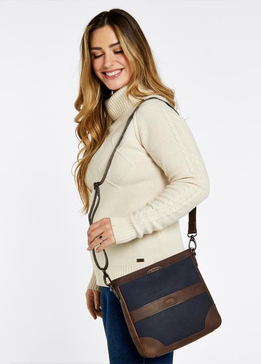 kvinnor ardmore cross body-väska DPXF2377 Tillbehör marin/brun Dubarry