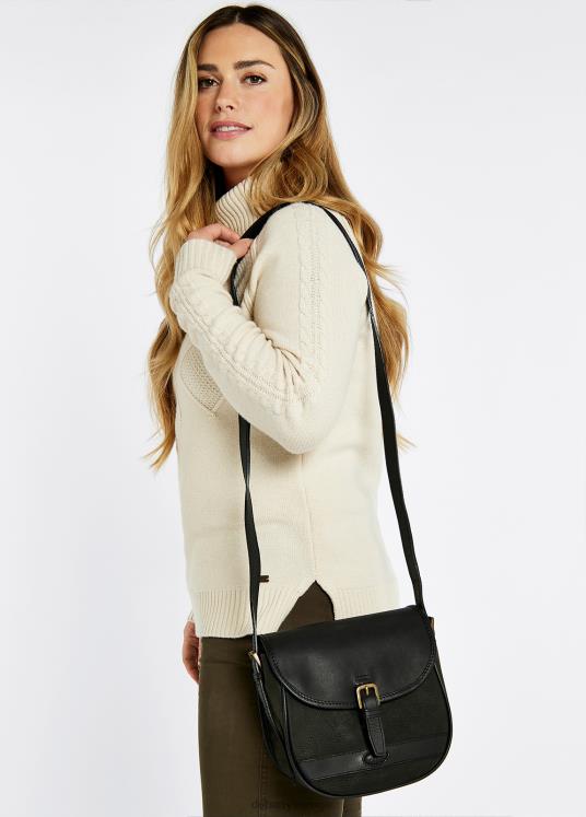 kvinnor sadelväska i clara läder DPXF2355 Tillbehör svart Dubarry