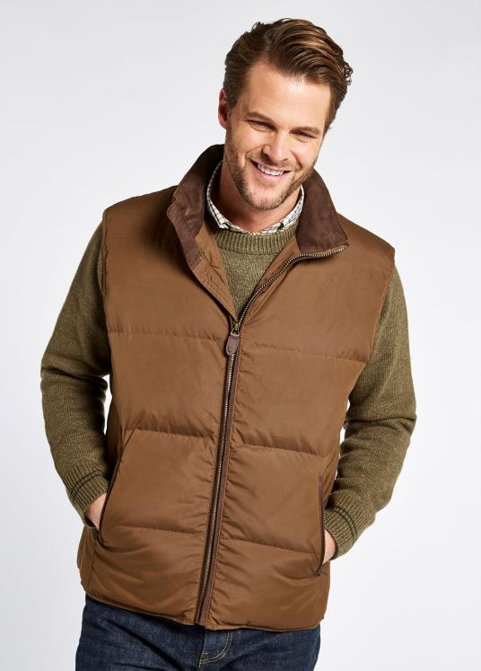 män graystown dunfylld gilet DPXF2993 Kläder valnöt Dubarry