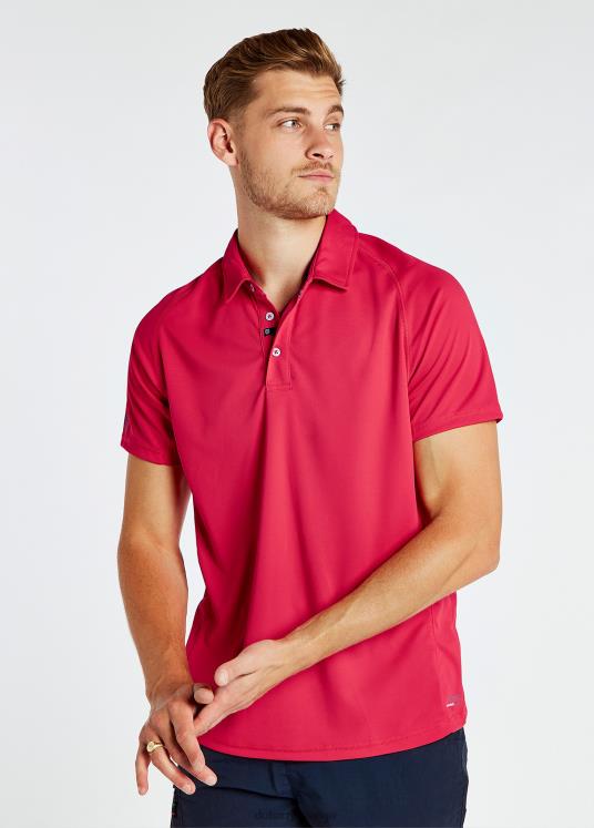 män menton teknisk polo DPXF2958 Kläder röd Dubarry