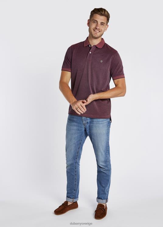 män mullaghmore randig piké DPXF2947 Kläder rubin Dubarry