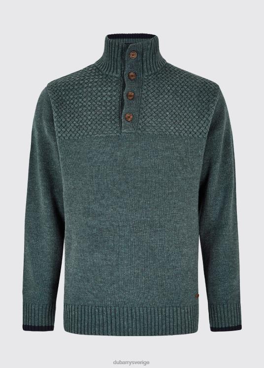 män rundträ tröja med knappar DPXF21123 Kläder mörk sten Dubarry