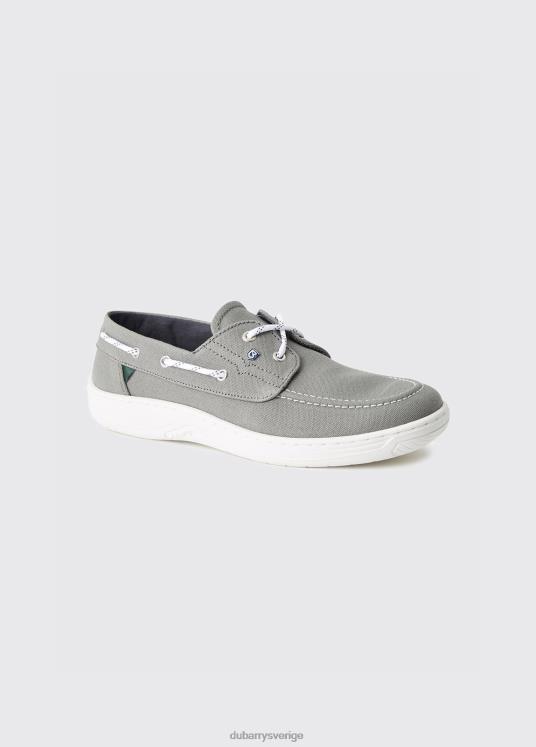 män santorini canvas däck sko DPXF2927 Skodon kaki Dubarry